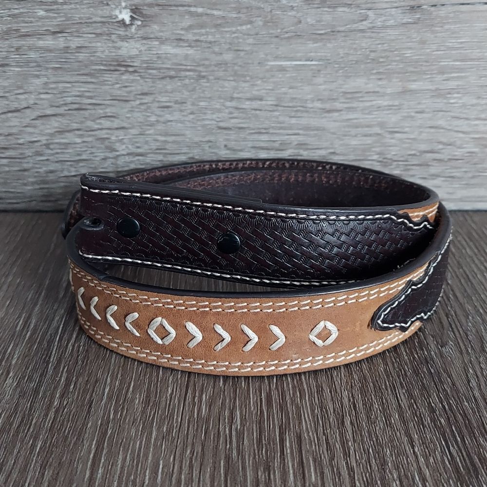 3D Arrow Stitch Western Belt 26